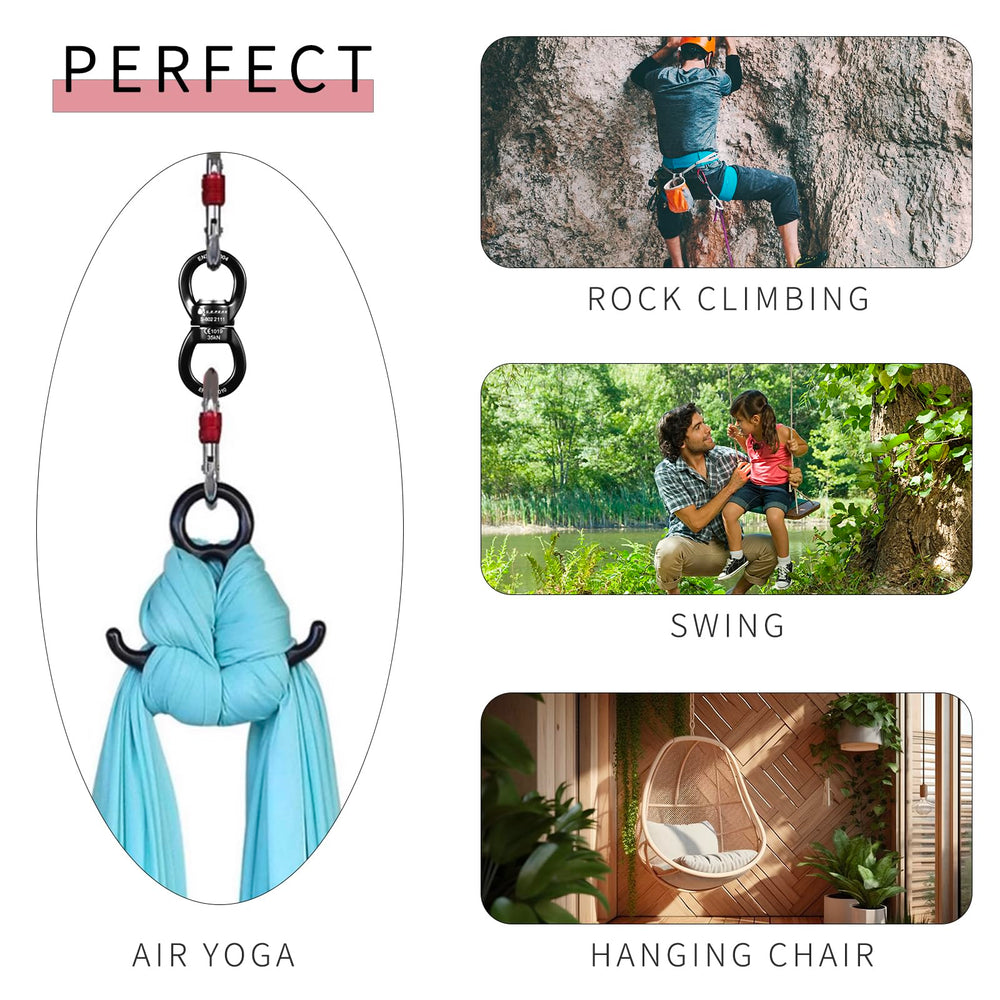 Lightweight and portable S.E.PEAK swivel for quick outdoor setups