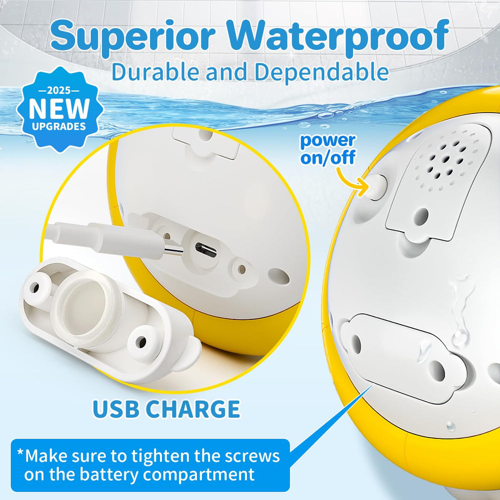 SEPHIX bath toy whale sprinkler for splashy water play in tub or pool