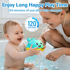 SEPHIX battery-powered splash toy whale provides lasting water play sessions