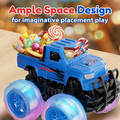 SEPHIX Monster Truck rubber tires provide traction on carpet and grass