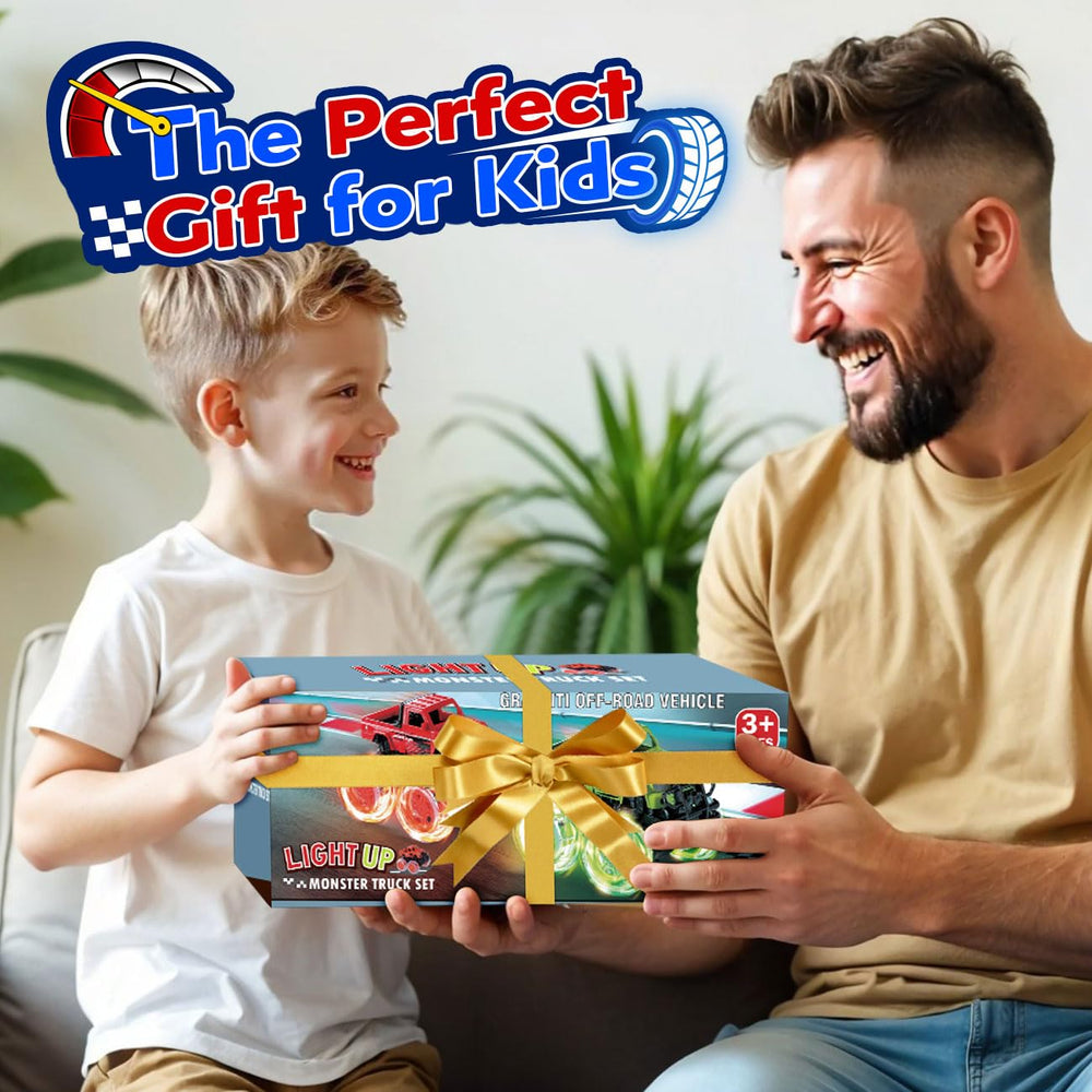 SEPHIX Monster Trucks packaging showcases a ready-to-gift, durable playset