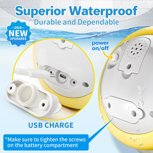 SEPHIX whale bath toy with light-up colors for bath time.