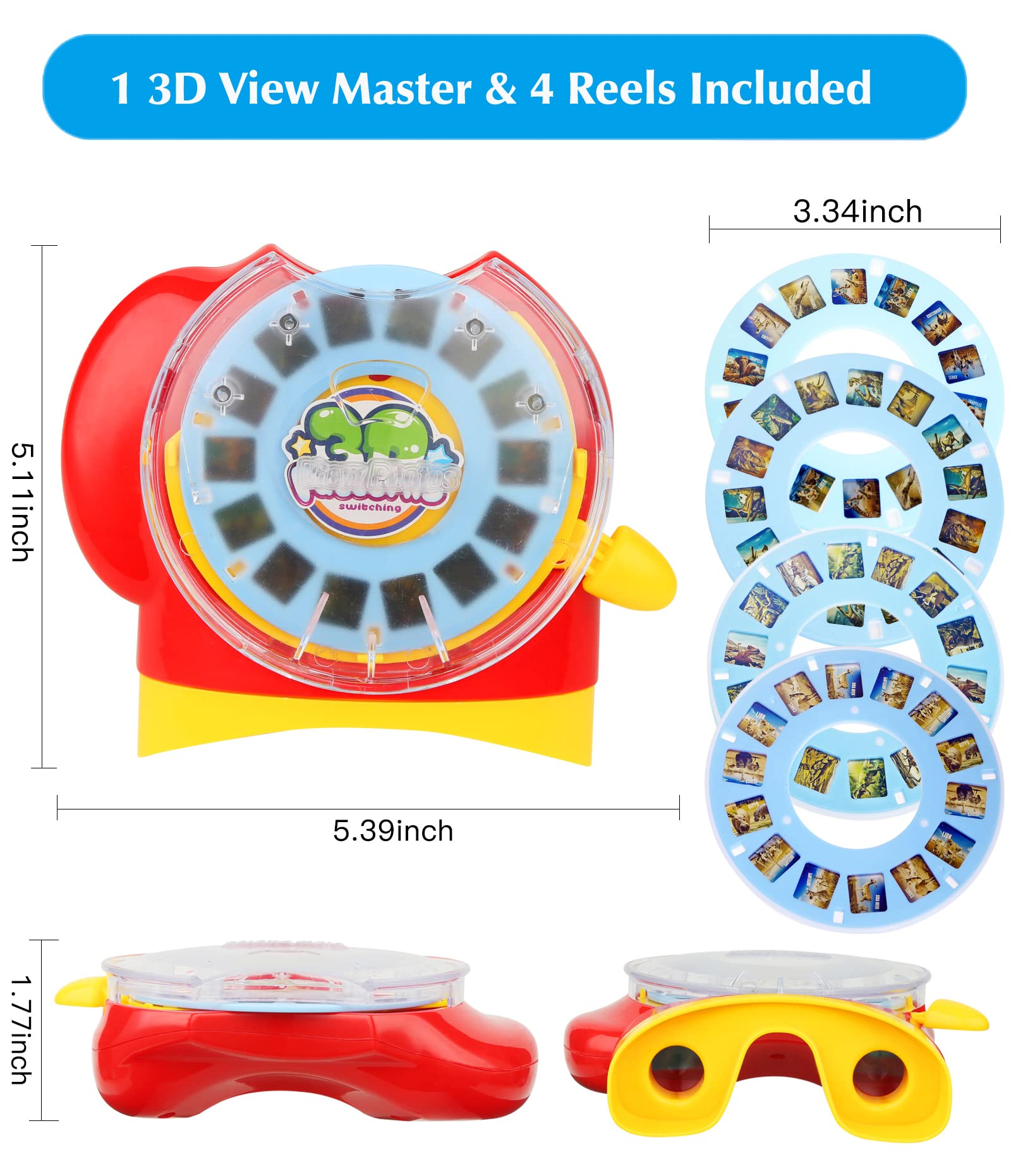 SeptCity 3D View Toy animal reels offering engaging nature scenes for kids