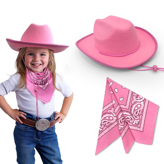 SeptCity toddler cowboy hat on a child for imaginative dress-up and party fun