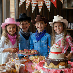 SeptCity Kids Western costume set in pink inspires creative role-play and themed parties.