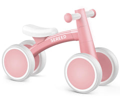 SEREED baby balance bike front view highlights lightweight frame for quick outdoor play