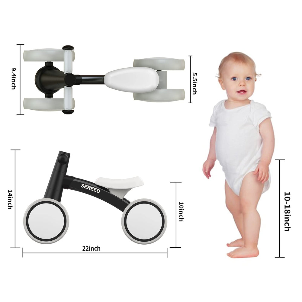 SEREED baby balance bike aluminum frame offers durable, lightweight learning.