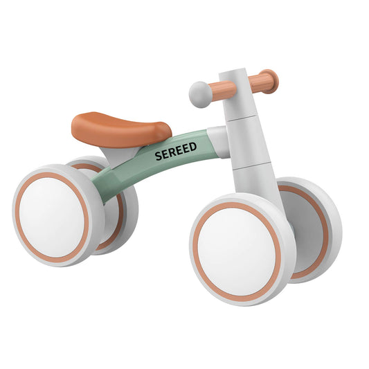 SEREED Baby Balance Bike green front view supports toddler balance development