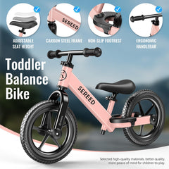 SEREED compact balance bike fits easily in a car trunk for outings.
