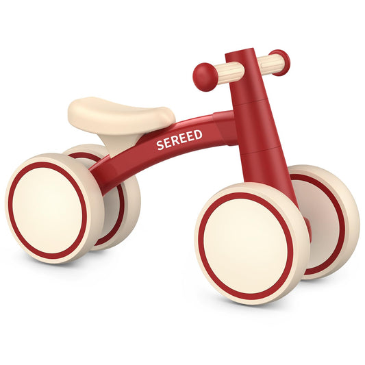SEREED Balance Bike with red frame and 10-inch wheels supports early walking and balance.