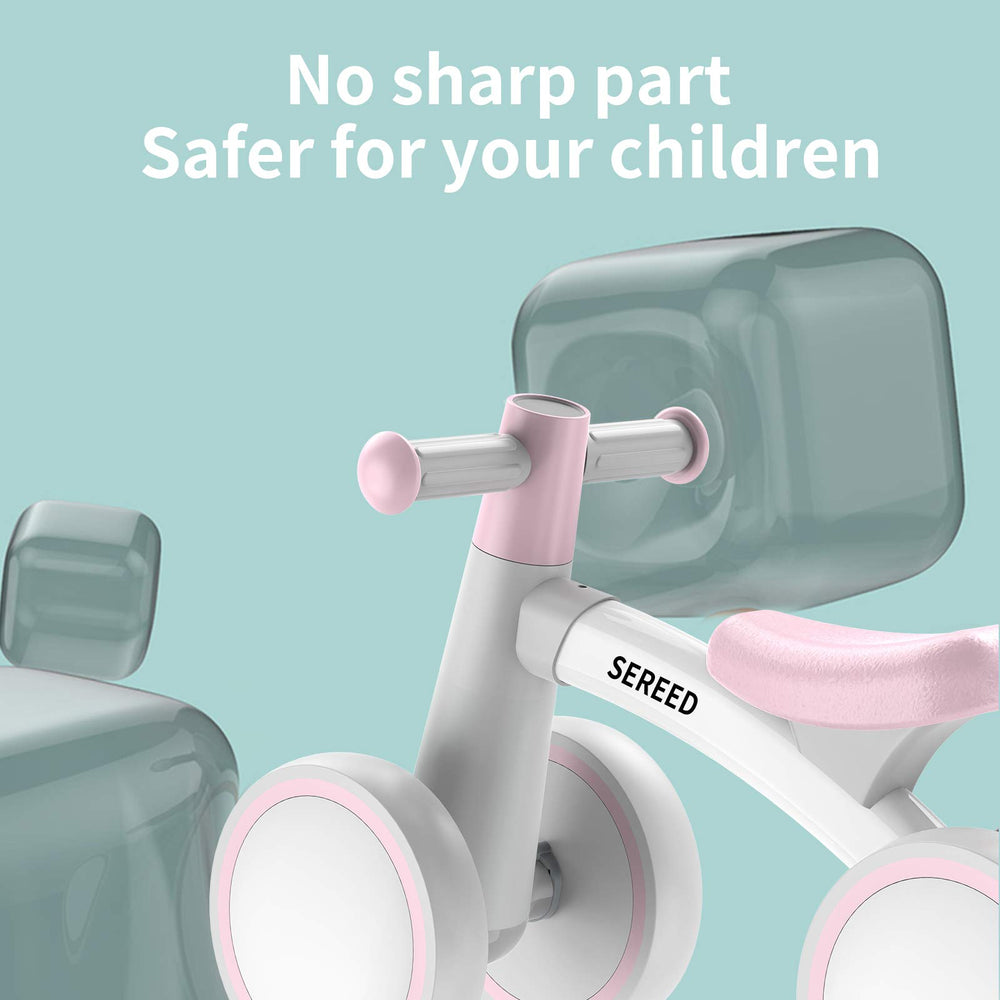 SEREED bike features soft seat and non-slip handle for comfortable rides.