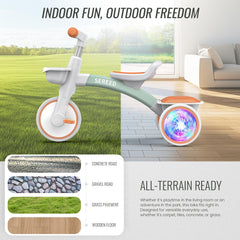 SEREED green tricycle as a gift idea for toddlers and families