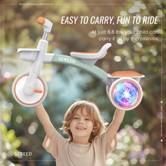 SEREED tricycle rear basket enabling shared playtime treasures