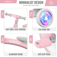 SEREED pink detailed-seat close-up emphasizes comfort and fit