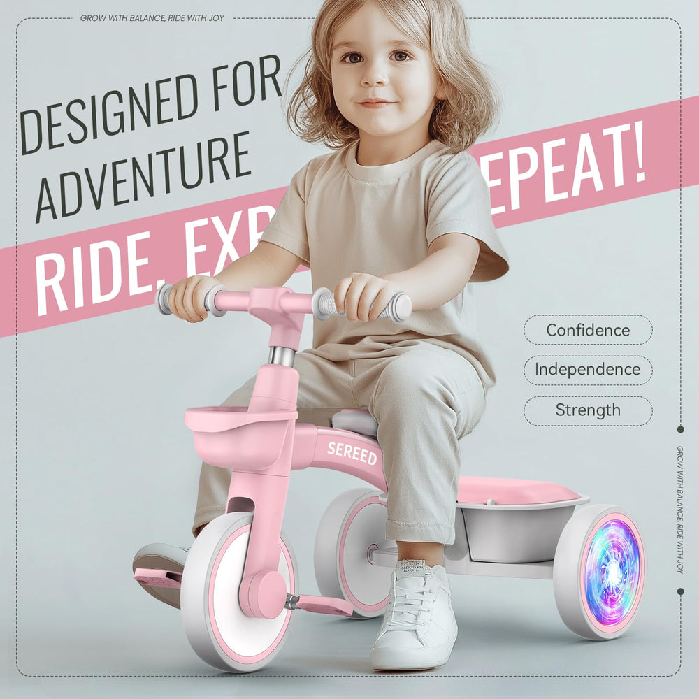 SEREED colorful lighting pink side view shows growth-ready seat