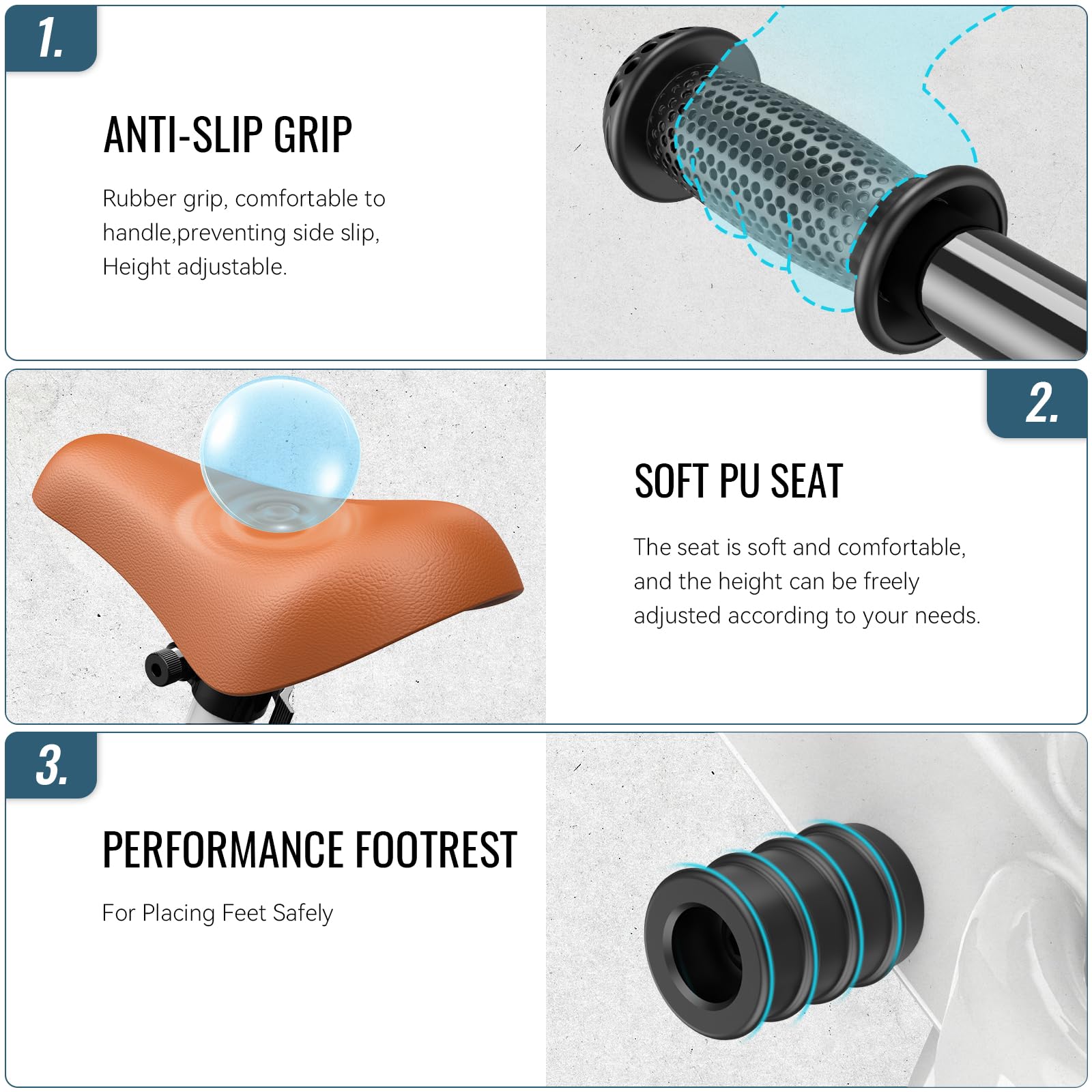 SEREED footrest pad adds stable support during first rides