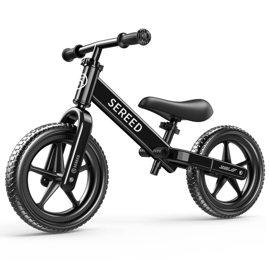 SEREED toddler balance bike frame shows sturdy construction for safe learning
