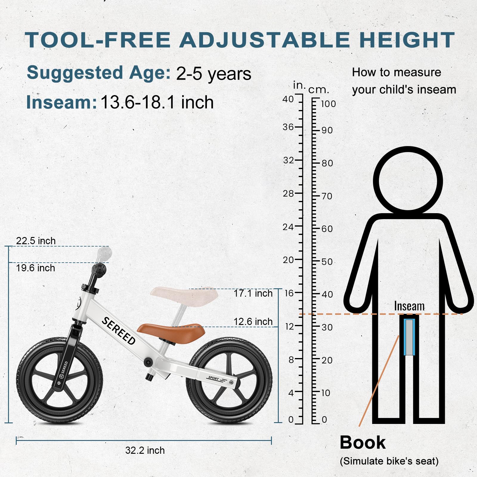 SEREED handlebars height adjustment enables a comfortable riding position