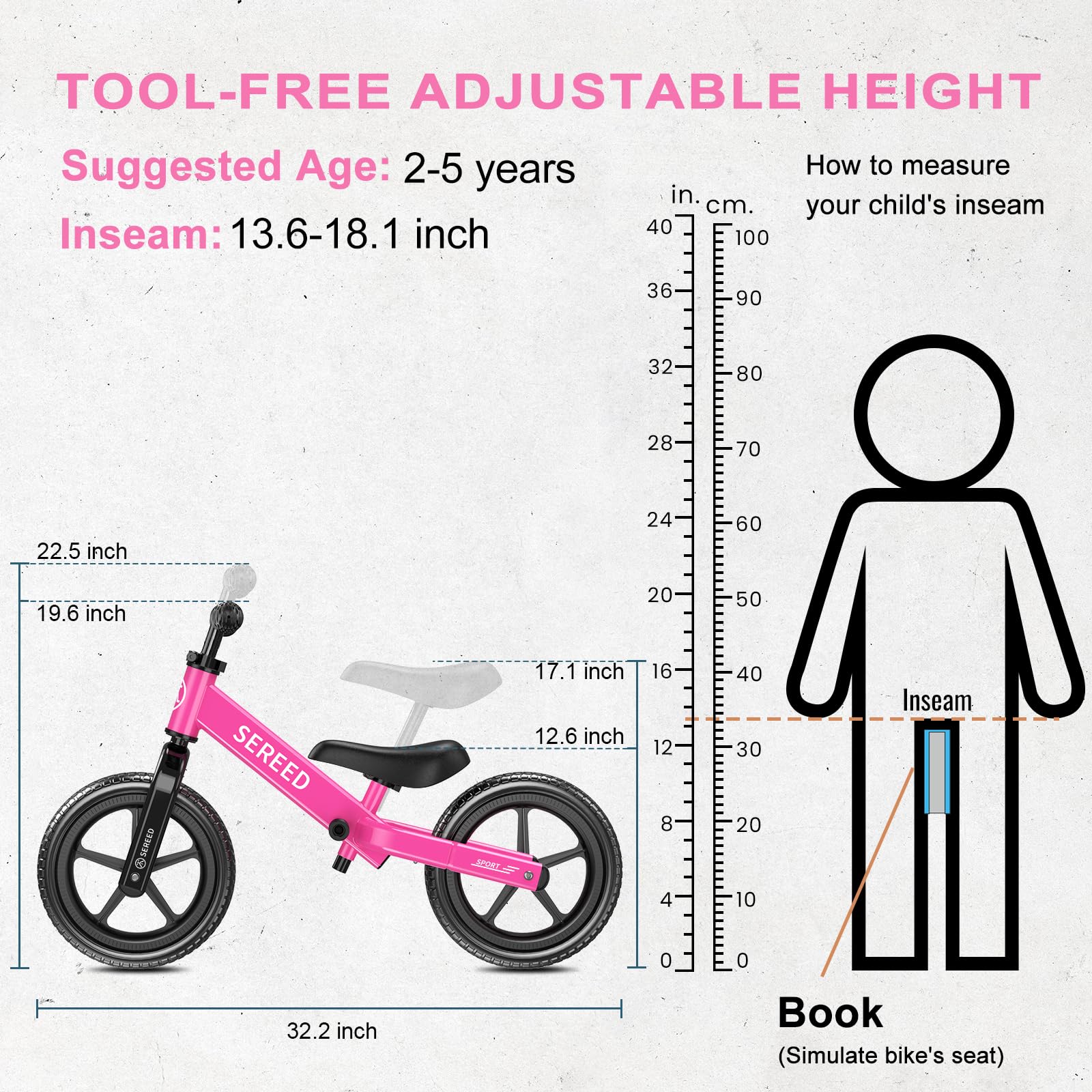 SEREED no-pedal design supports early balance and steering skills.