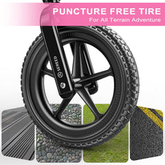 SEREED EVA foam airless tires provide quiet, non-slip performance.