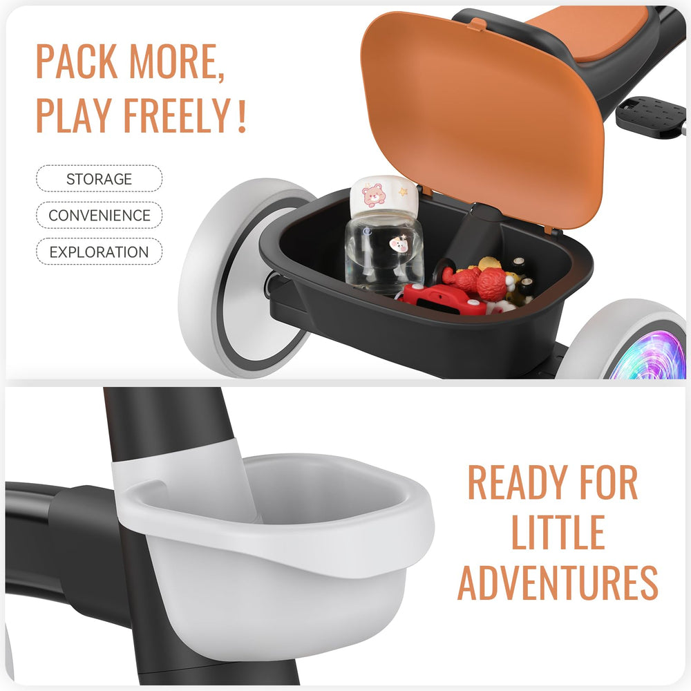 SEREED detachable baskets provide storage for toys and snacks