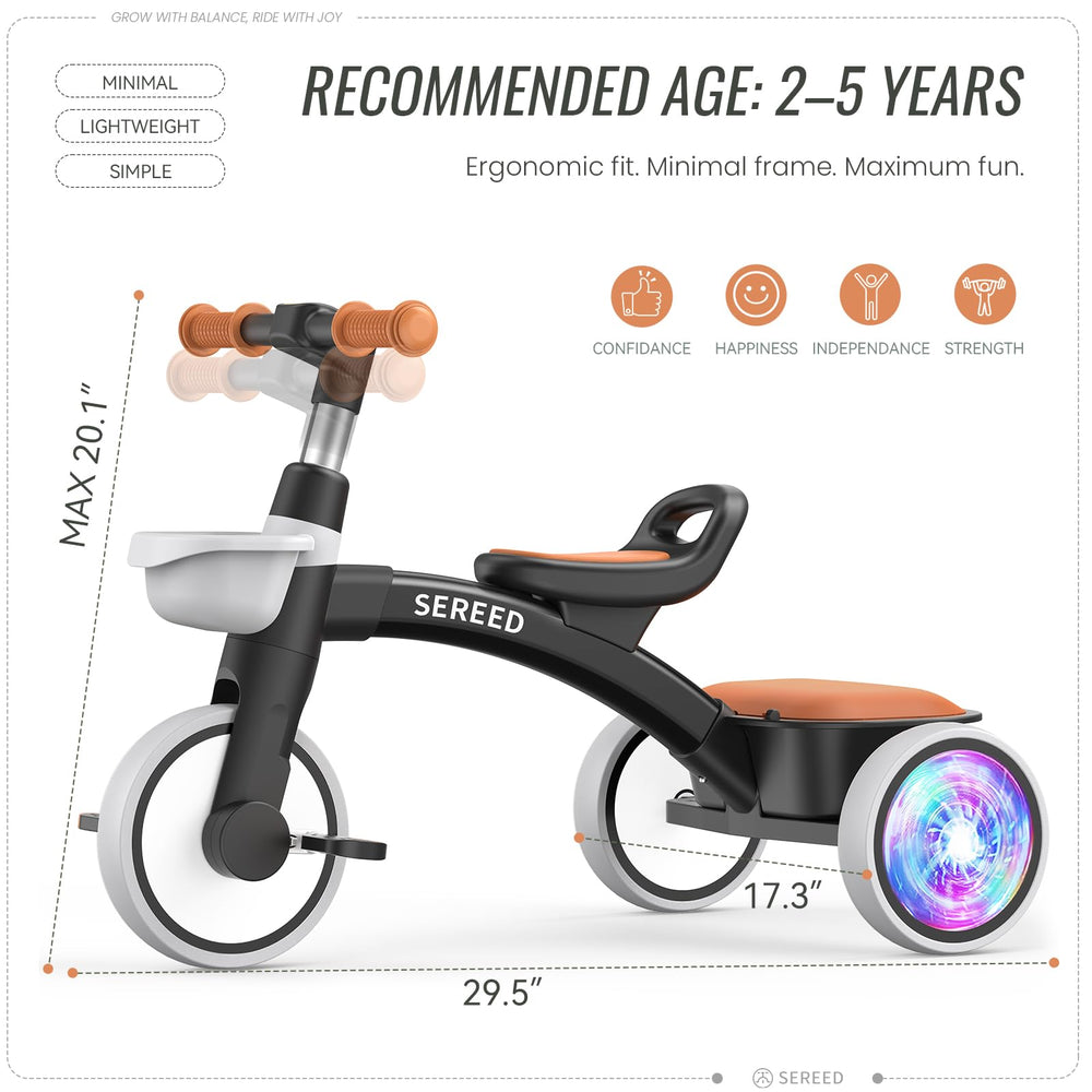 SEREED lightweight yet sturdy black tricycle design for easy transport