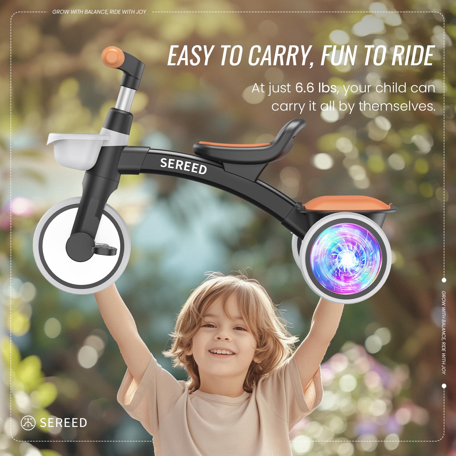 SEREED quick-assembly design enables minutes-to-ride setup