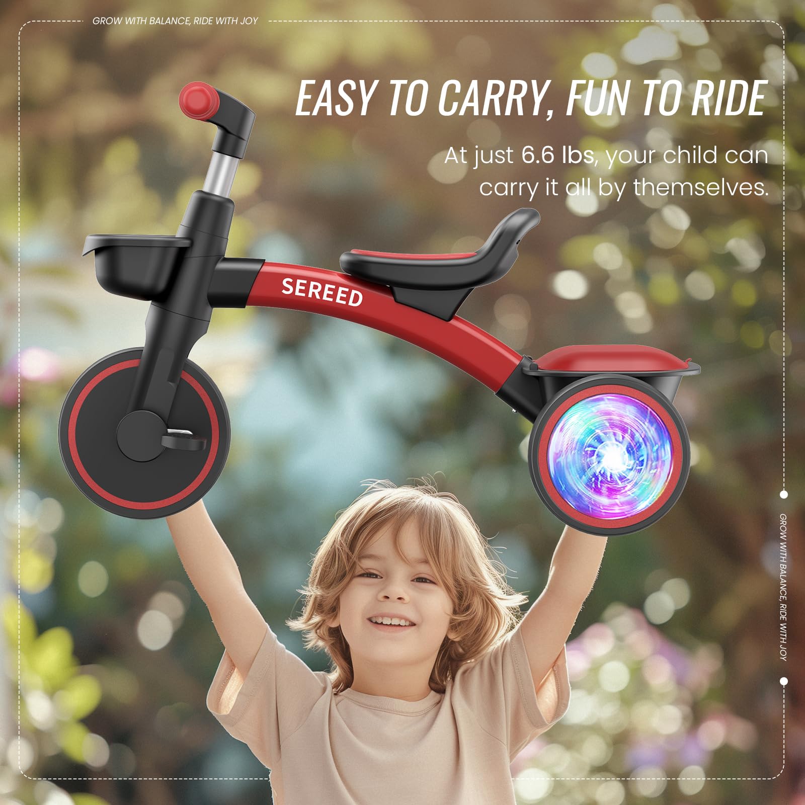 SEREED Lightweight frame, easy for kids to move and carry