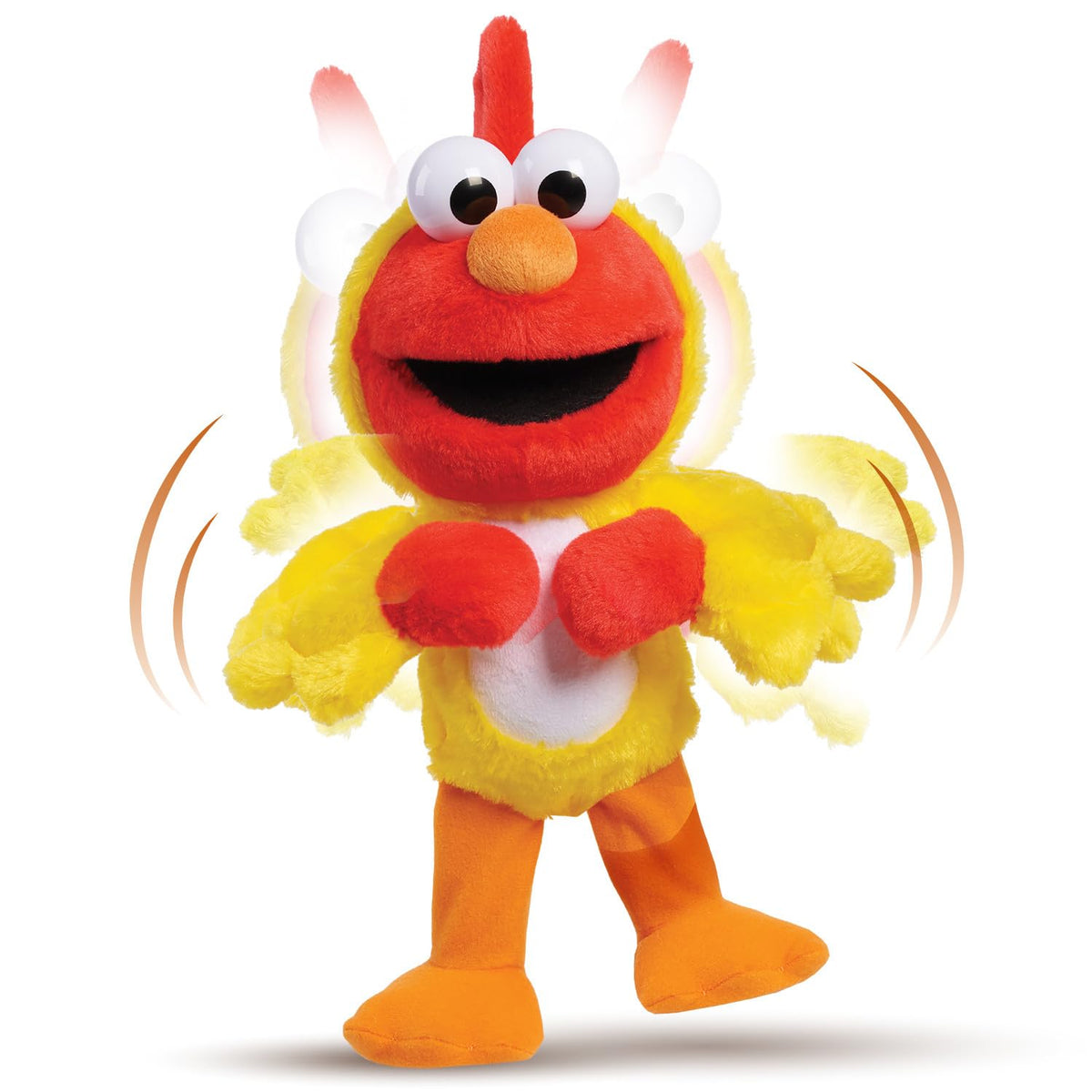 Sesame Street Chicken Dance Elmo feature: interactive plush that dances for imaginative play.