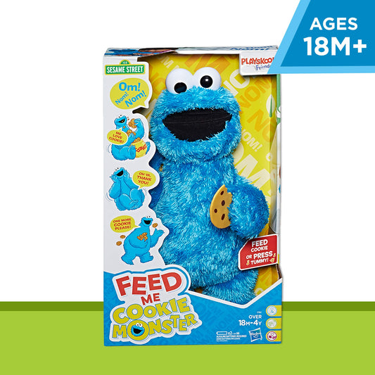 Sesame Street Cookie Monster plush tummy sounds enhance interactive play