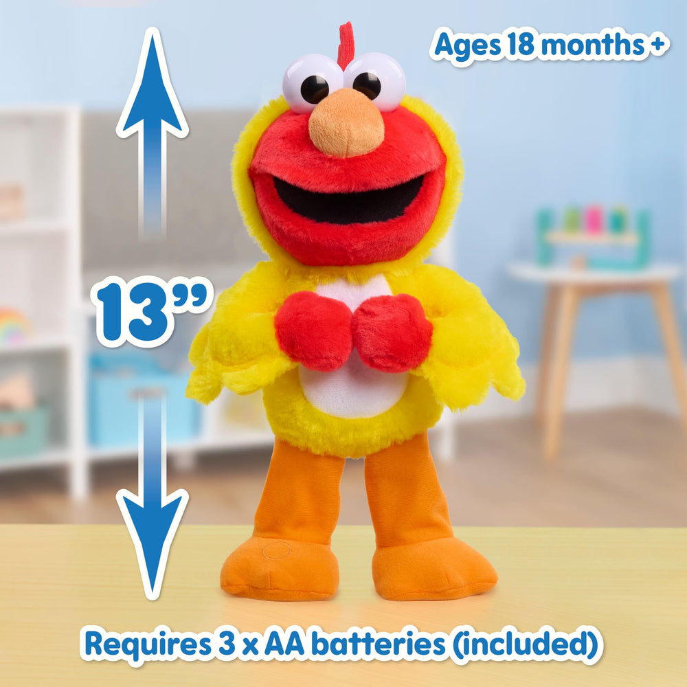 Sesame Street Elmo plush uses recycled fill for a cozy, eco-friendly snuggle.