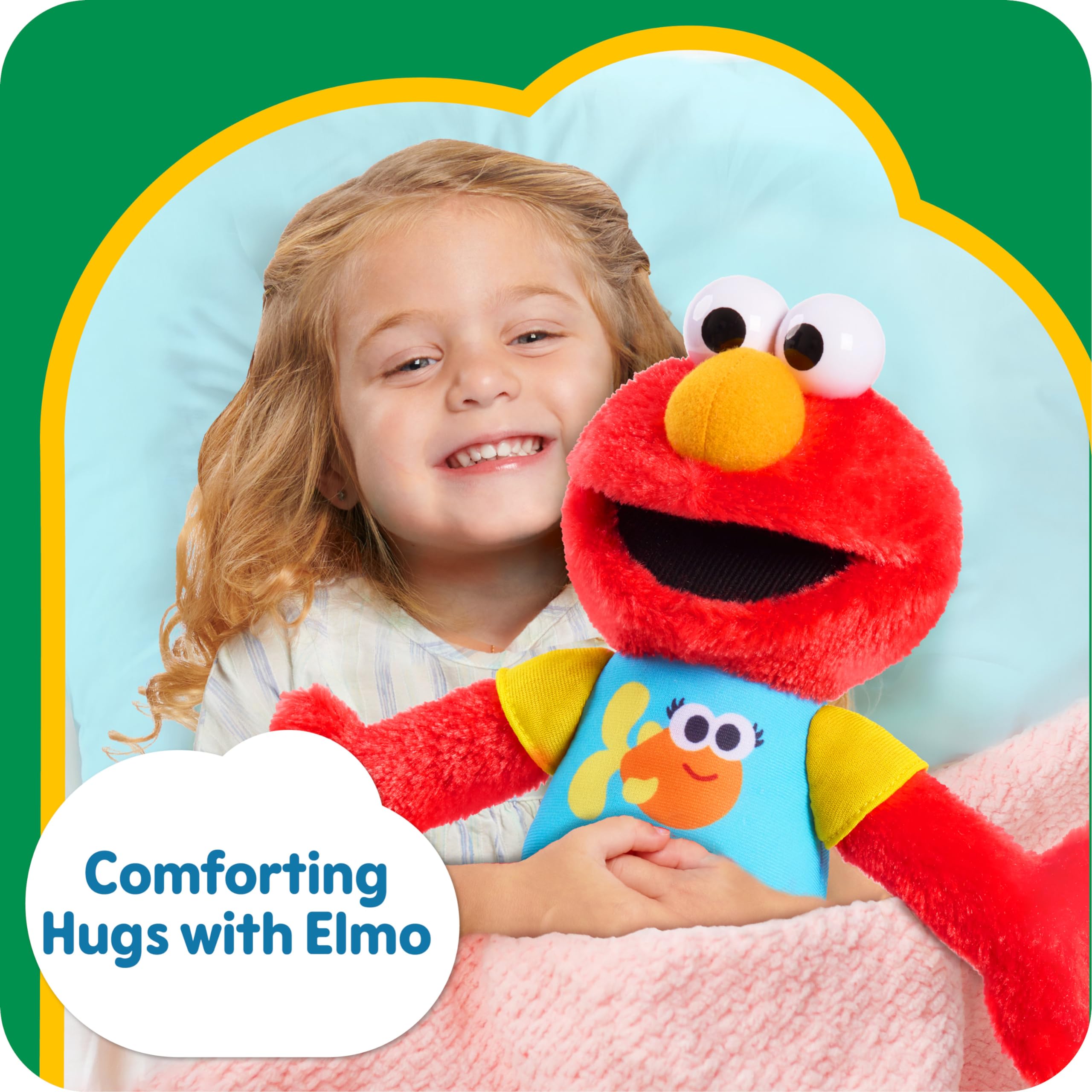 Sesame Street Elmo plush offers ultra-soft hugs for naps and play.