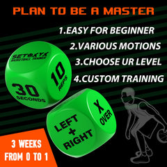 SetoxyX Basketball Dribble Dice Beginner Mode demonstrates entry level practice