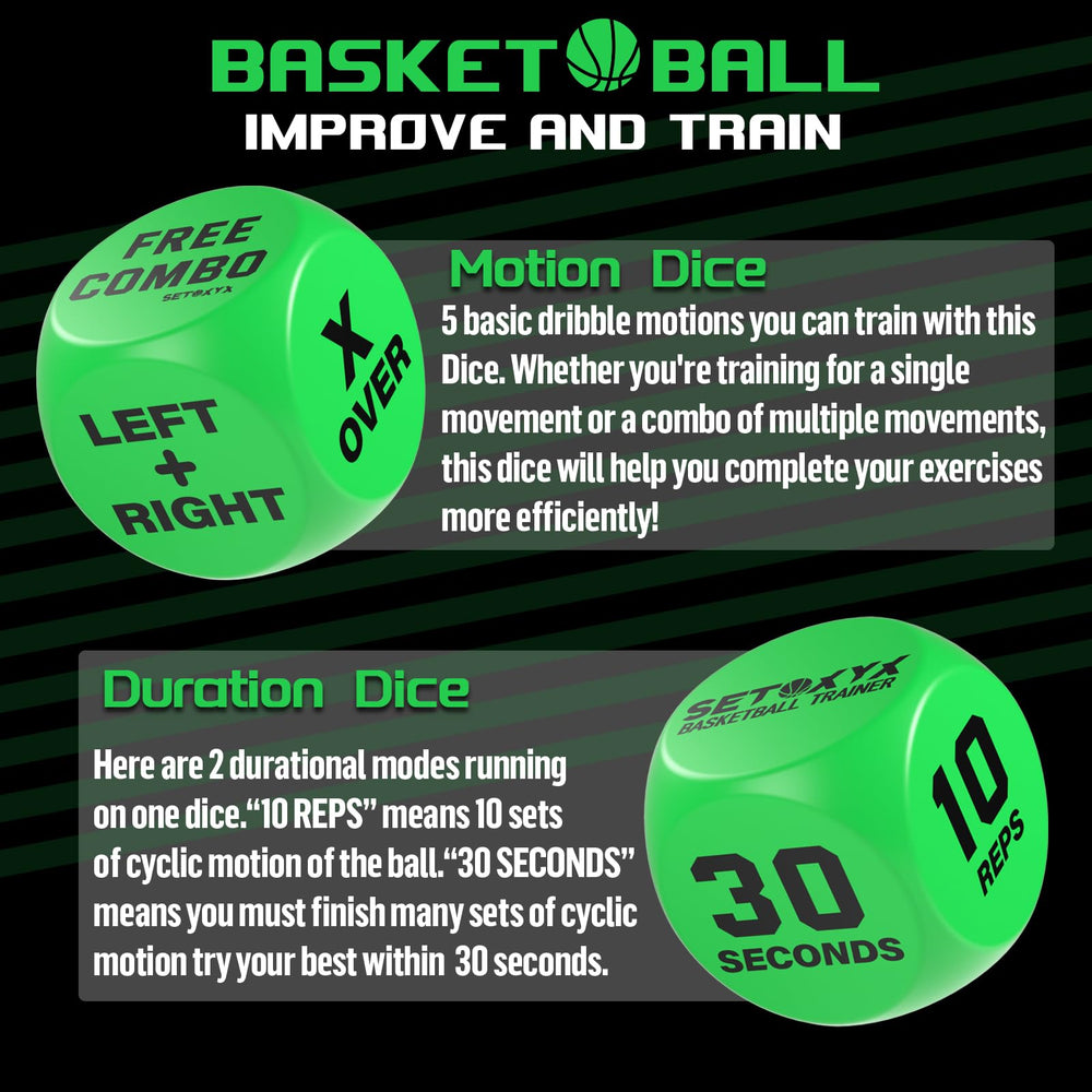 SetoxyX Dice Training Modules closeup highlighting varied modes for progress