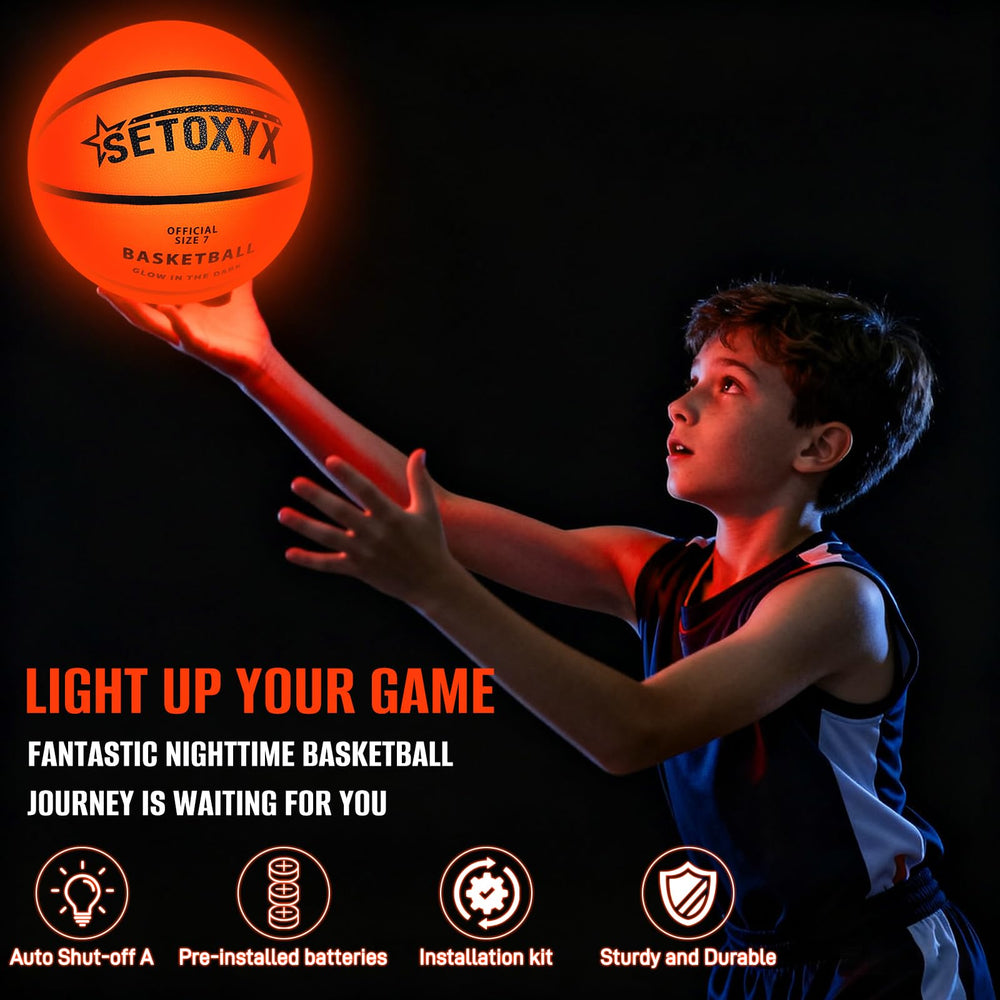 SETOXYX official-size 7 glow basketball grip for precise shooting