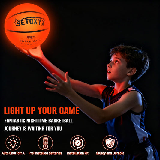 SETOXYX official-size 7 glow basketball grip for precise shooting