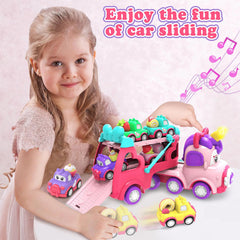 Seveclotree dinosaur car 4 front view with bright colors for visual appeal