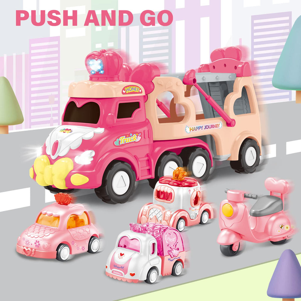 Seveclotree pull-back mini vehicles start quick motion without batteries.