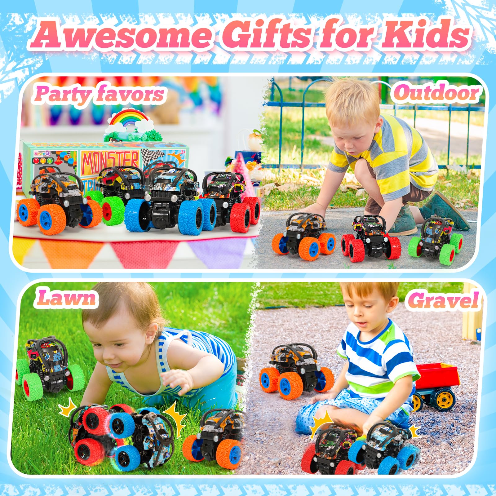 SevenQ party favors and classroom prizes keep kids engaged and smiling.