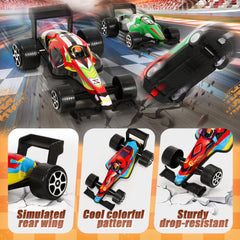SevenQ race car toys resist rough play and wall bumps.