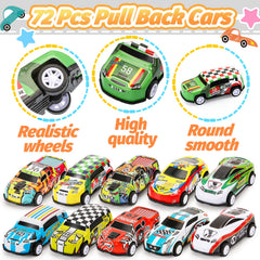 Colorful SevenQ mini cars designed for small hands and imaginative play.