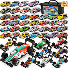 SevenQ pull-back race cars with storage box for classroom parties.