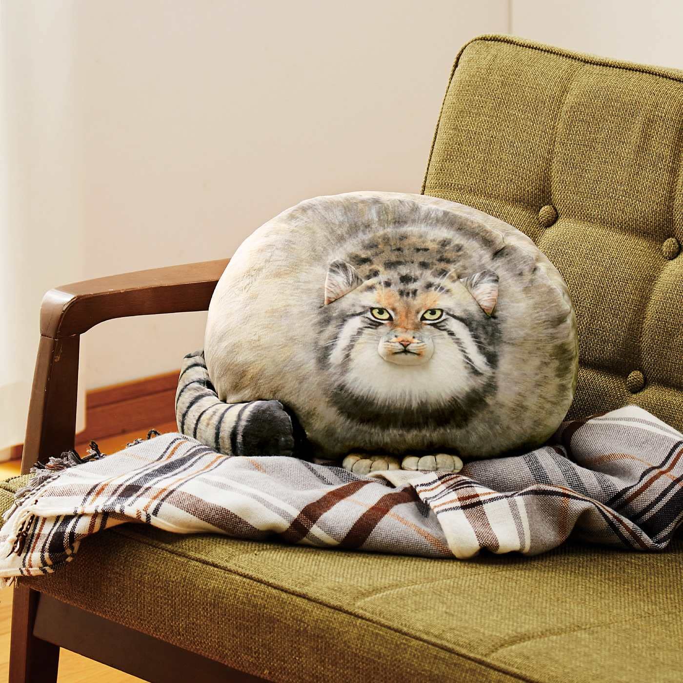 Sew Butiful Steppe Cat Plush decor accent for bedsides and shelves.
