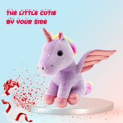 Sew Butiful white unicorn plush with safe fabric perfect for gentle hugs