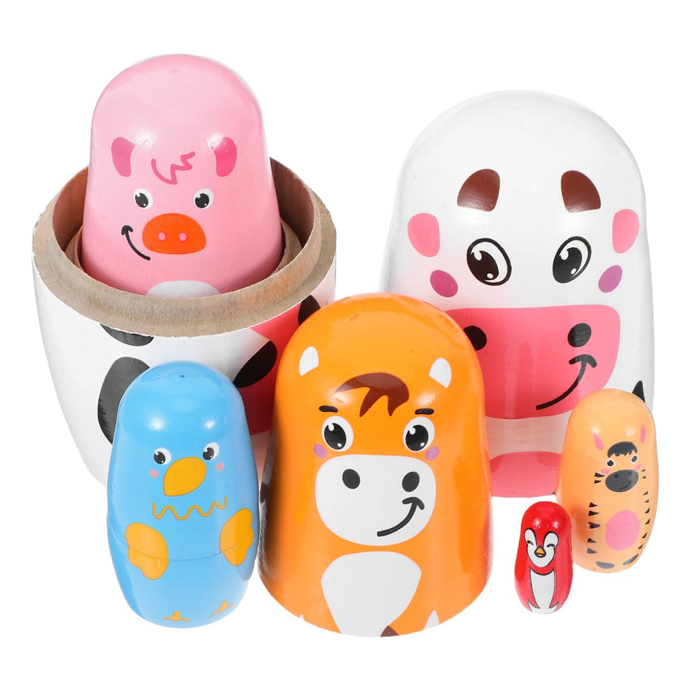 SEWACC 6-layer nesting dolls duck: eye-catching topper for desk displays.