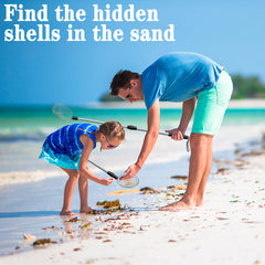 Sfcddtlg stainless-steel scoop highlights durability during shell collecting.