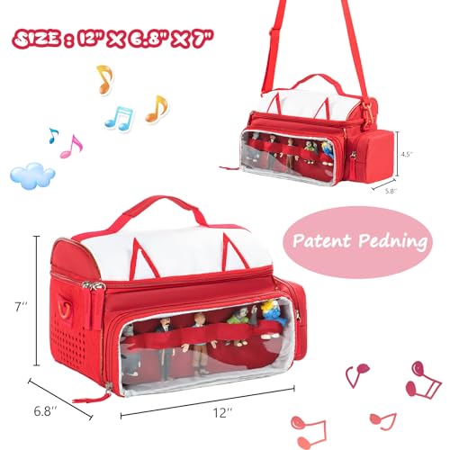 SFYBYHEART case interior with removable divider keeps figures and headphones organized