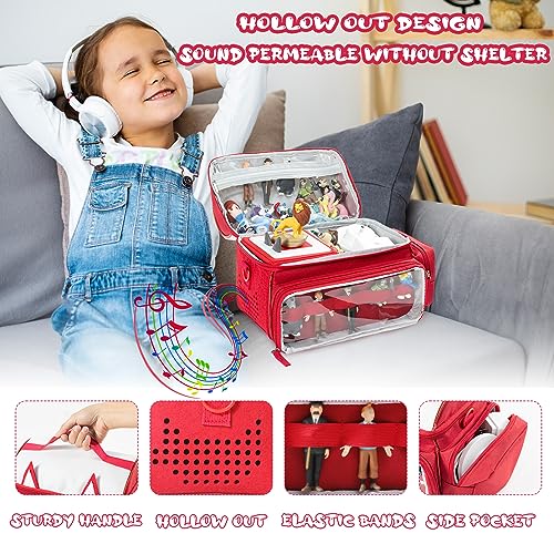 SFYBYHEART case front transparent window lets kids view figures easily