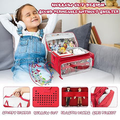 SFYBYHEART case front transparent window lets kids view figures easily