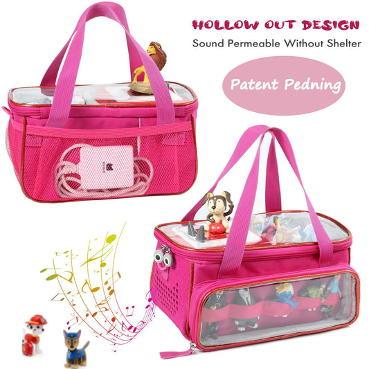 SFYBYHEART case with dedicated slots for Tonies figures to stay organized.